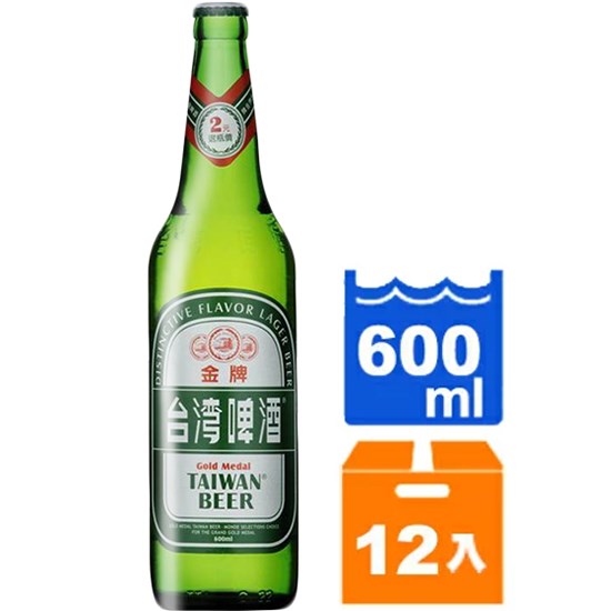 金牌 台灣啤酒(5% ALC)600ml*12p