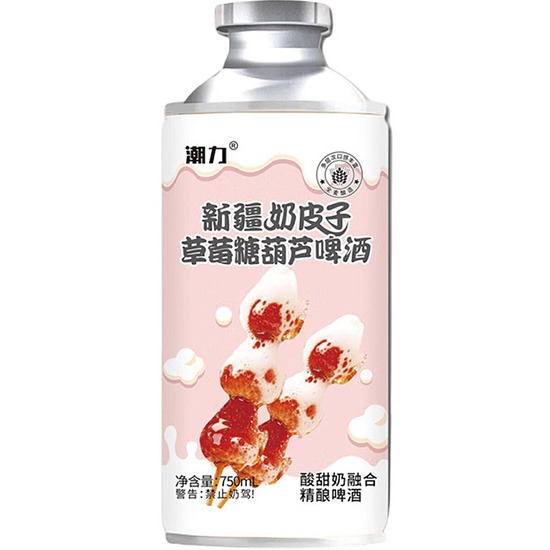 潮力 新疆奶皮子 草莓糖葫蘆味啤酒(4.1% ALC)750ml