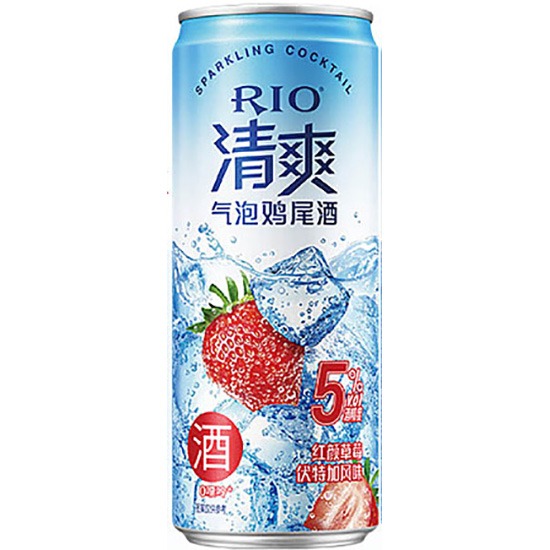 RIO 清爽 紅顏草莓伏特加風味氣泡雞尾酒330ml 5% ALC