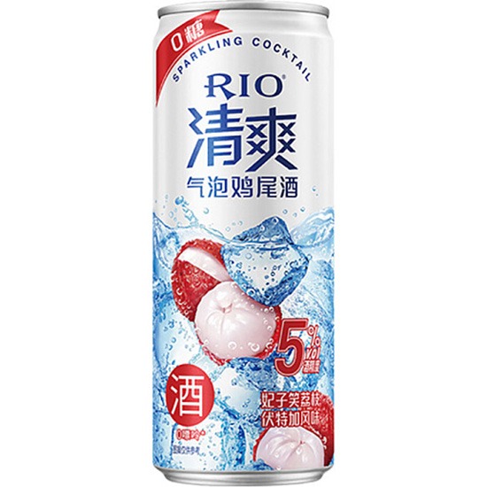 RIO 清爽 0糖妃子笑荔枝伏特加風味氣泡雞尾酒330ml 5% ALC