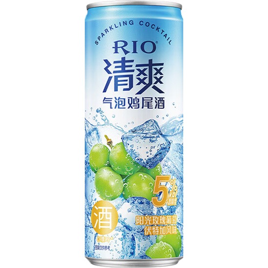 RIO 清爽 陽光玫瑰葡萄伏特加風味氣泡雞尾酒330ml 5% ALC