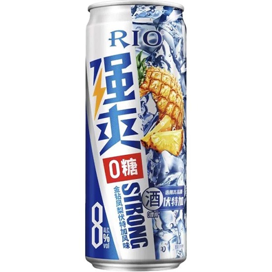RIO 強爽 0糖金鑽鳳梨伏特加風味雞尾酒500ml 8% ALC