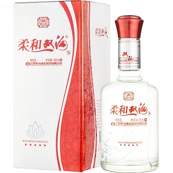 柔和雙溝 濃香型白酒(53% ALC)銀色450ml